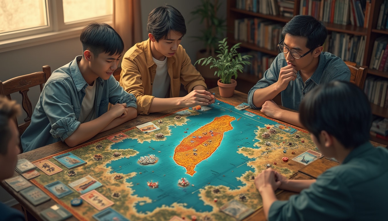 découvrez un jeu de société taïwanais intrigant qui pousse les joueurs à réfléchir sur les enjeux géopolitiques actuels, en les plongeant dans une simulation captivante d'une éventuelle invasion chinoise. une expérience ludique qui allie stratégie, réflexion et sensibilisation aux tensions régionales.