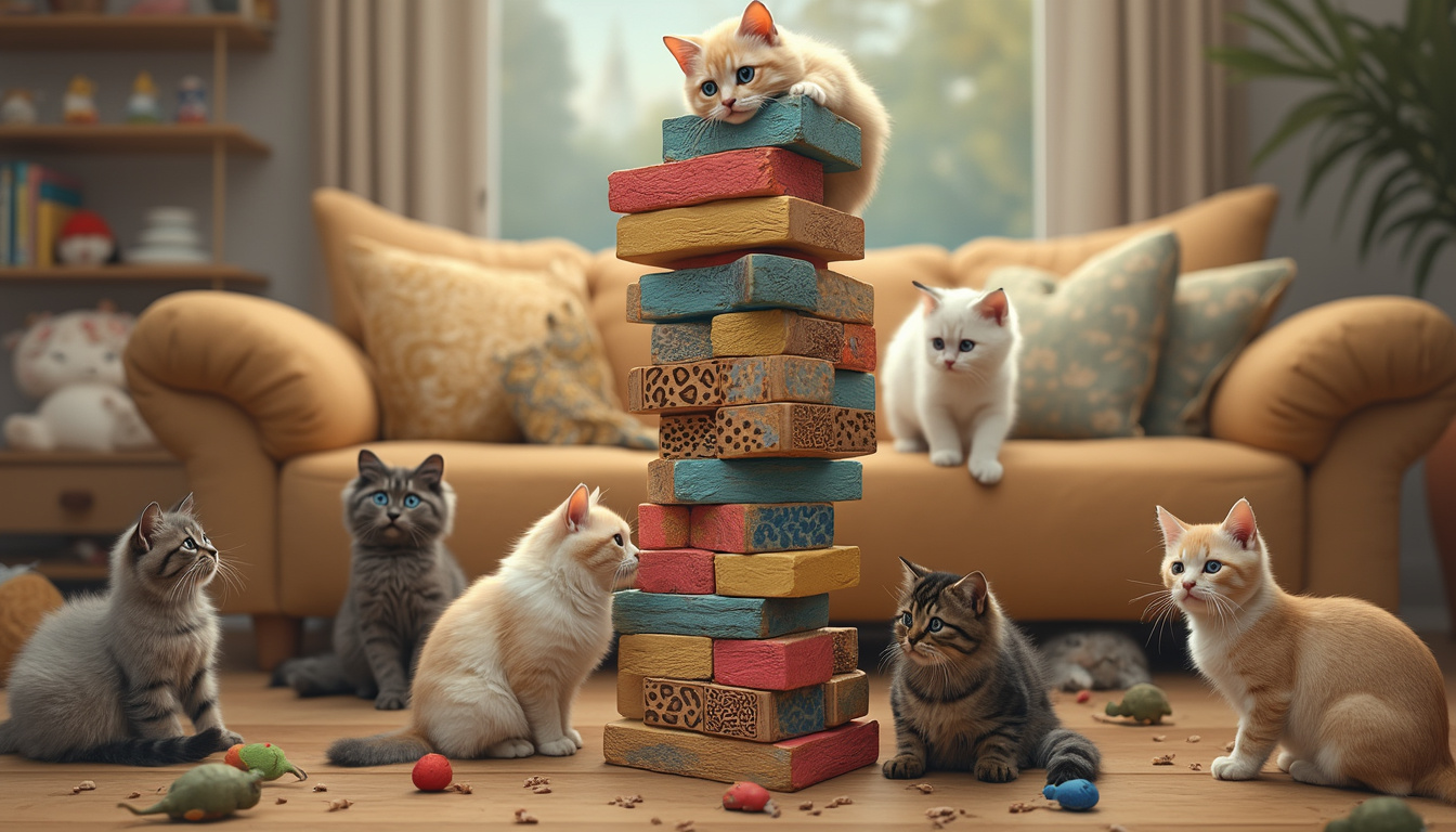 Nekojima, le jeu inspiré du Jenga peuplé de félins, bénéficie d’une réduction de 50% sur Amazon !