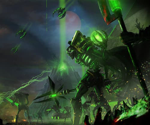 Warhammer 40K : la flotte nécron – les chariots des dieux dévoile l'efficacité redoutable d'une armada de métal vivant