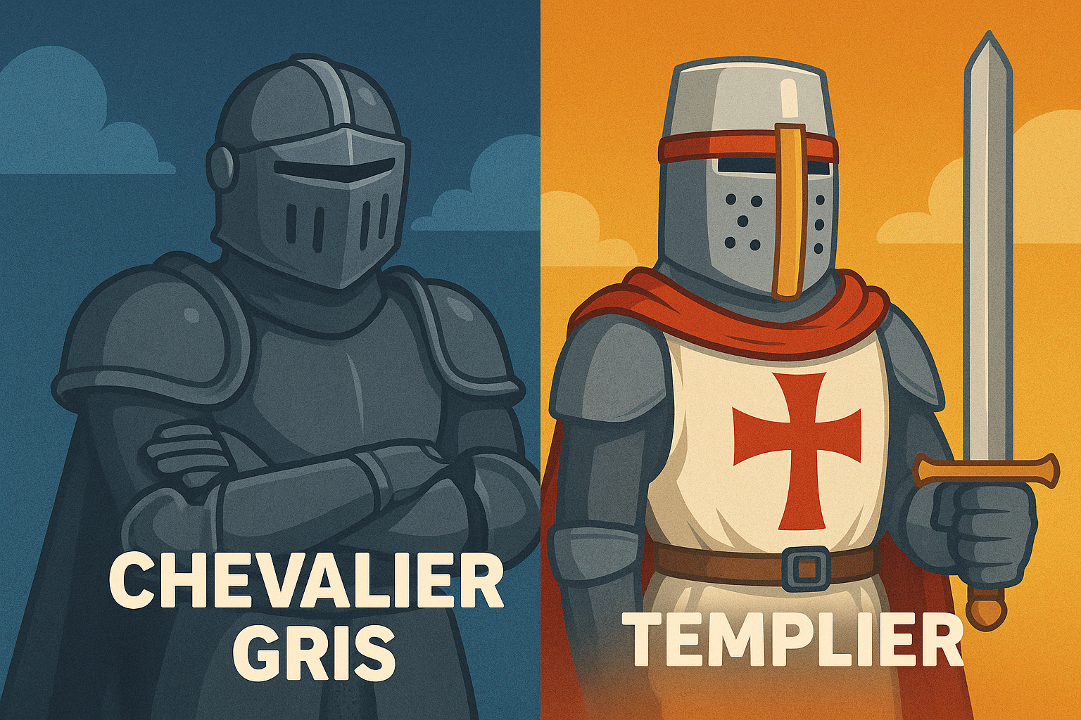 Les chevaliers gris et les templiers noirs dans la tourmente : un regard sur leurs défis