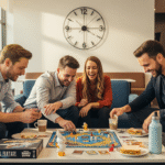Un groupe d'employés jouant à Final Fantasy pendant la pause déjeuner