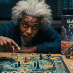 Galactic cruise le jeu qui rend intelligent. L'image montre un joueur jouant au jeu et se croit subitement être Einstein