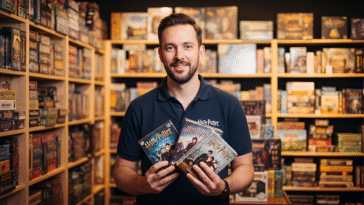 L'image d'un connaisseur en jeux qui présente une sélection de vrais jeux Harry Potter