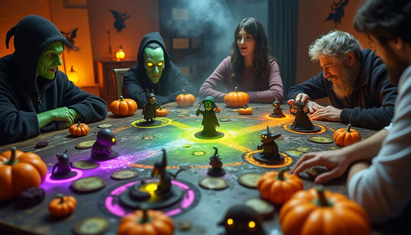 plongez dans l'ambiance d'halloween avec ce jeu de société unique en son genre : monstres farfelus, mécanique originale et fun garanti pour tous les passionnés ! un incontournable pour des soirées frissonnantes et inoubliables.