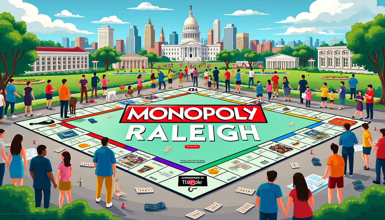 découvrez comment la ville de raleigh se prépare à lancer son édition spéciale du célèbre jeu monopoly, mettant en avant ses lieux emblématiques et son esprit local. un événement ludique attendu par tous les habitants !