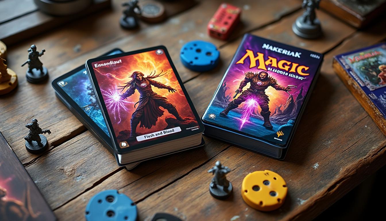 découvrez l'affrontement épique entre magic: the gathering et flesh and blood, deux jeux de cartes à collectionner qui passionnent des joueurs du monde entier. plongez dans leur univers stratégique et suivez le duel des titans.