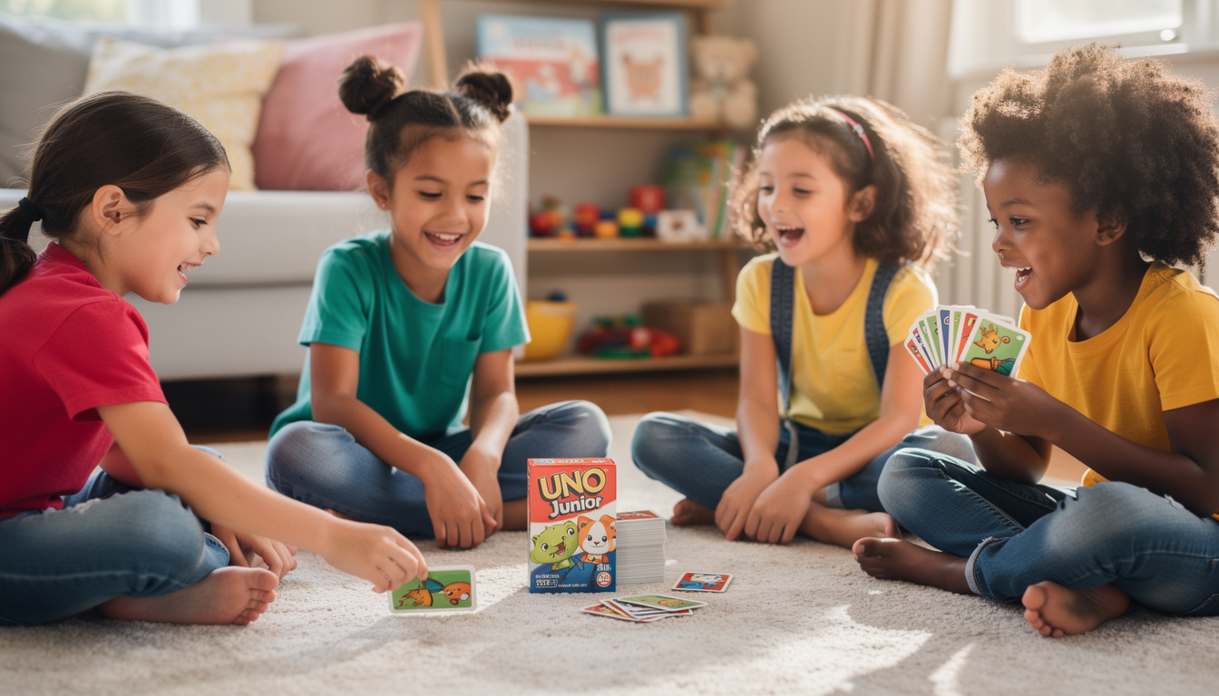 découvrez uno junior, la version simplifiée du célèbre jeu uno, spécialement conçue pour les enfants. des règles faciles et des parties rapides pour initier les plus petits au plaisir du jeu de cartes emblématique.