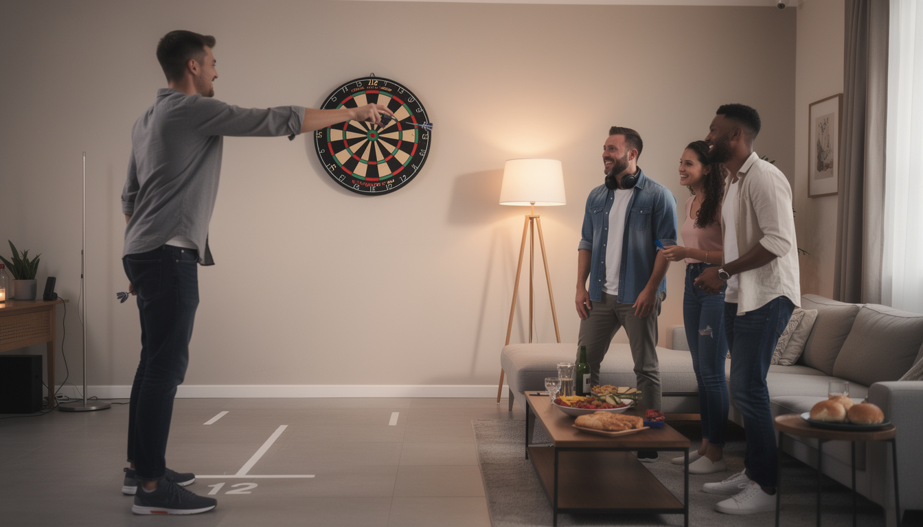 découvrez la distance parfaite pour installer un jeu de fléchettes chez vous et profiter pleinement de vos parties en toute sécurité.